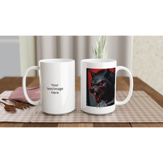 15oz ceramic mug werewolf snarl personalized