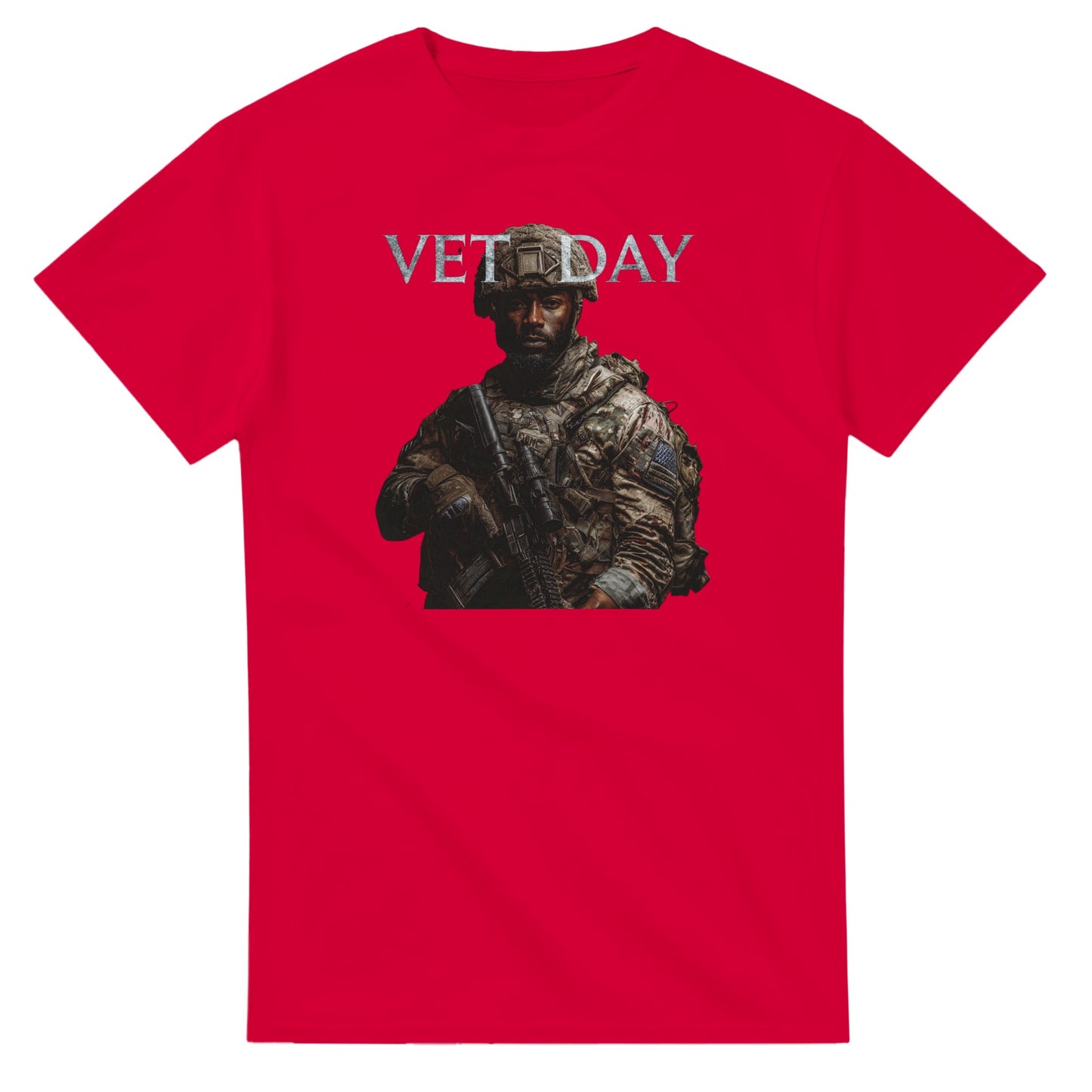 Vet Day Commemorative on a heavyweight t-shirt