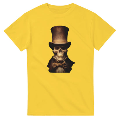 Victorian Gentleman Skull on a Heavyweight T-shirt