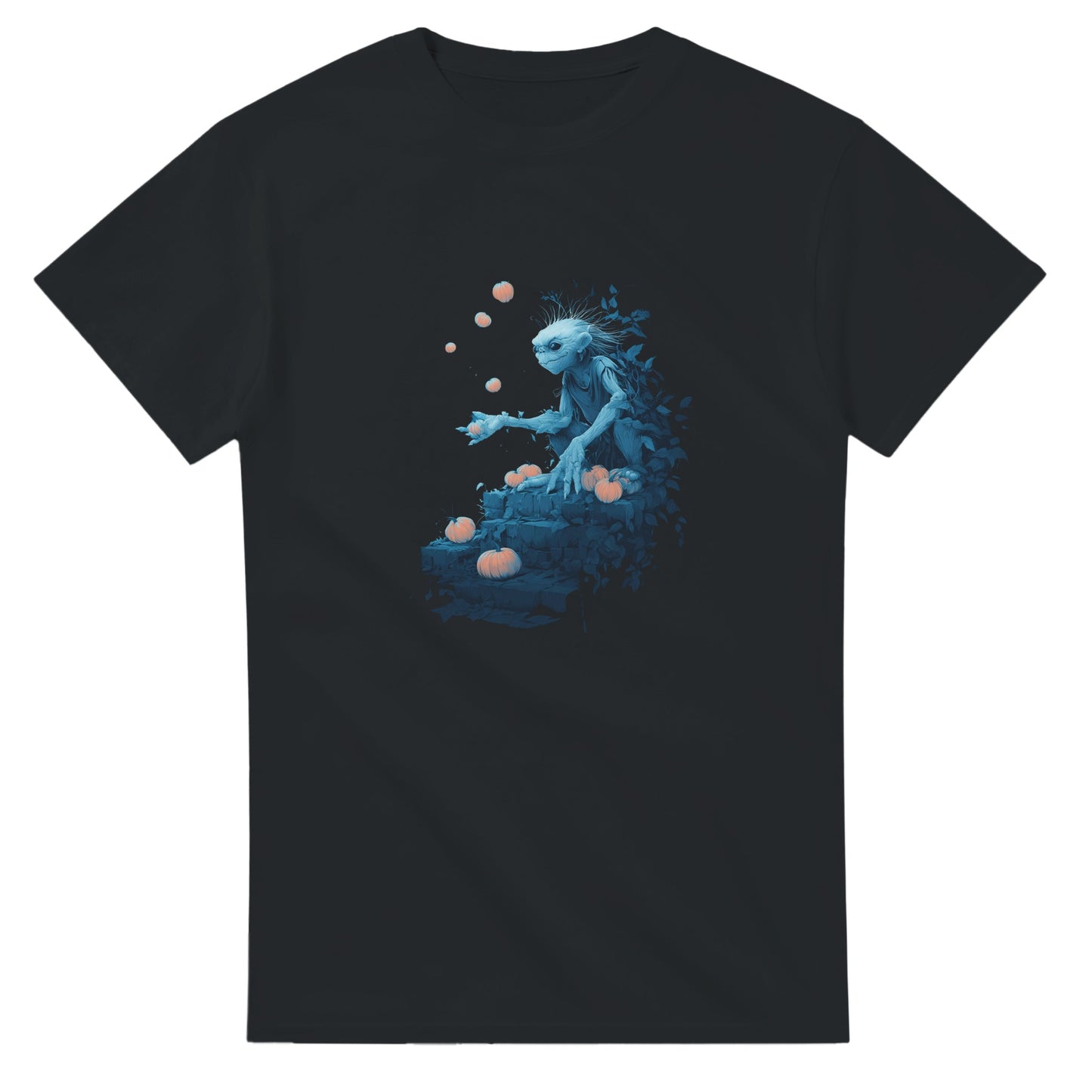 Mystical Pumpkin Harvester on a Heavyweight T-shirt