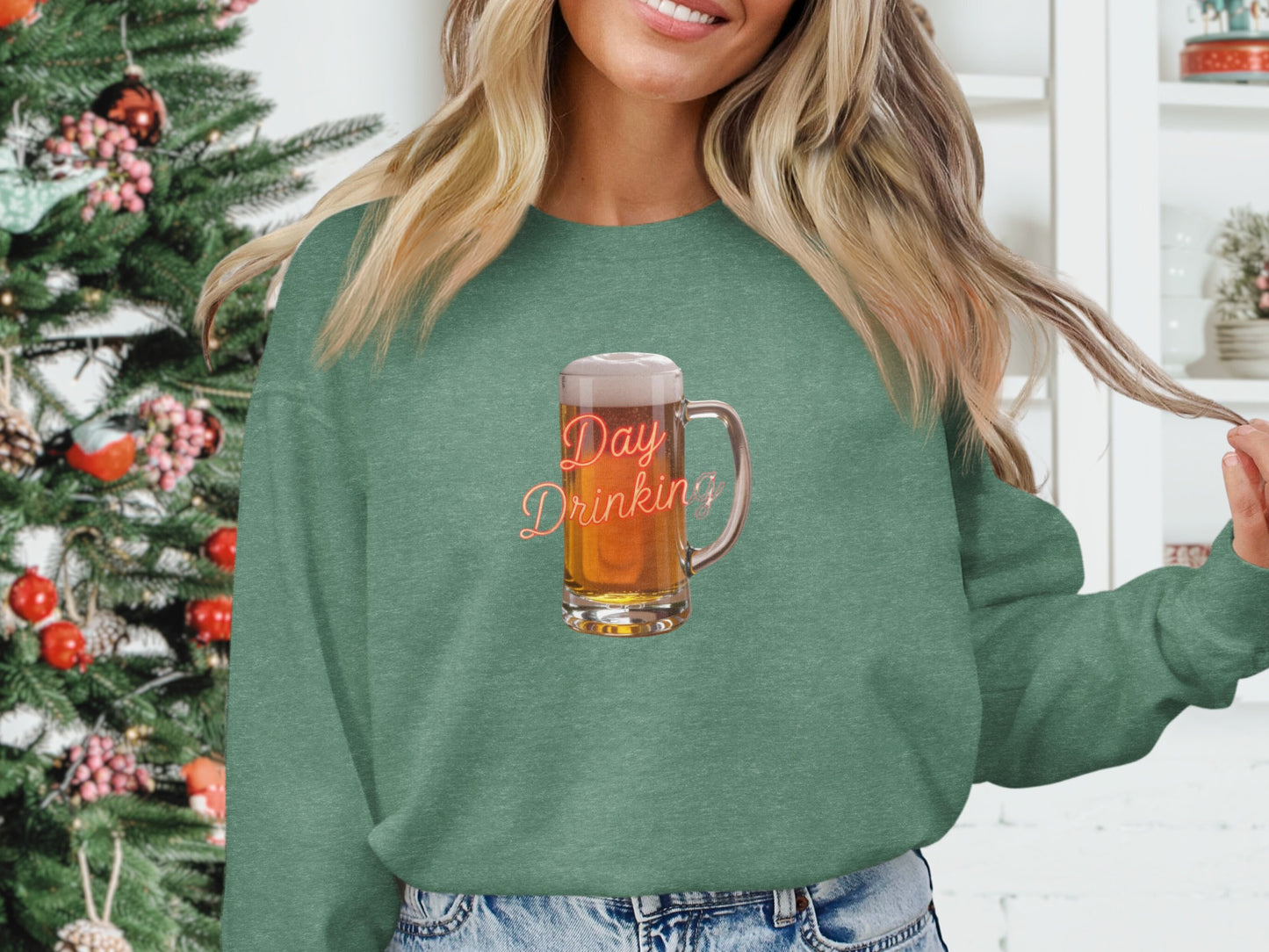 Day Drinking Beer Mug Graphic Christmas Festive Apparel product type