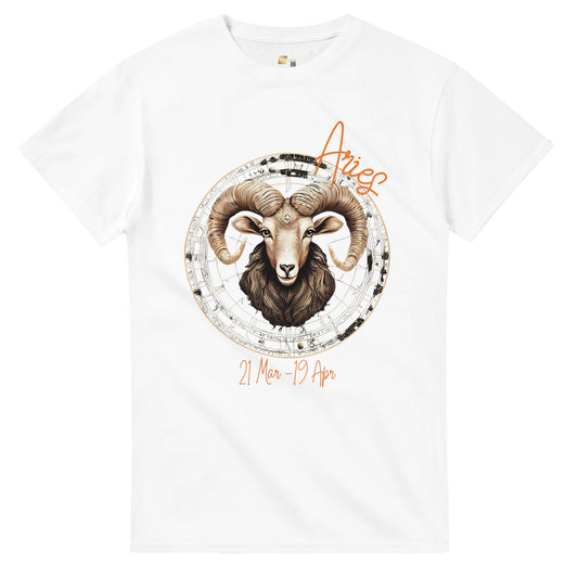 heavyweight crewneck t-shirt Astrology Aries fiery personalized