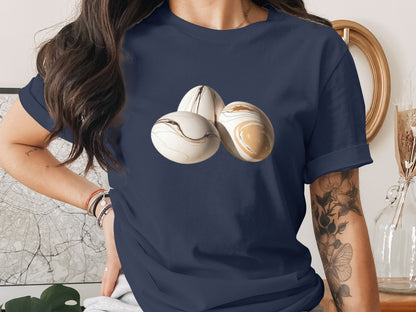 Navy Blue Three Decorative Swirl Eggs Design product type