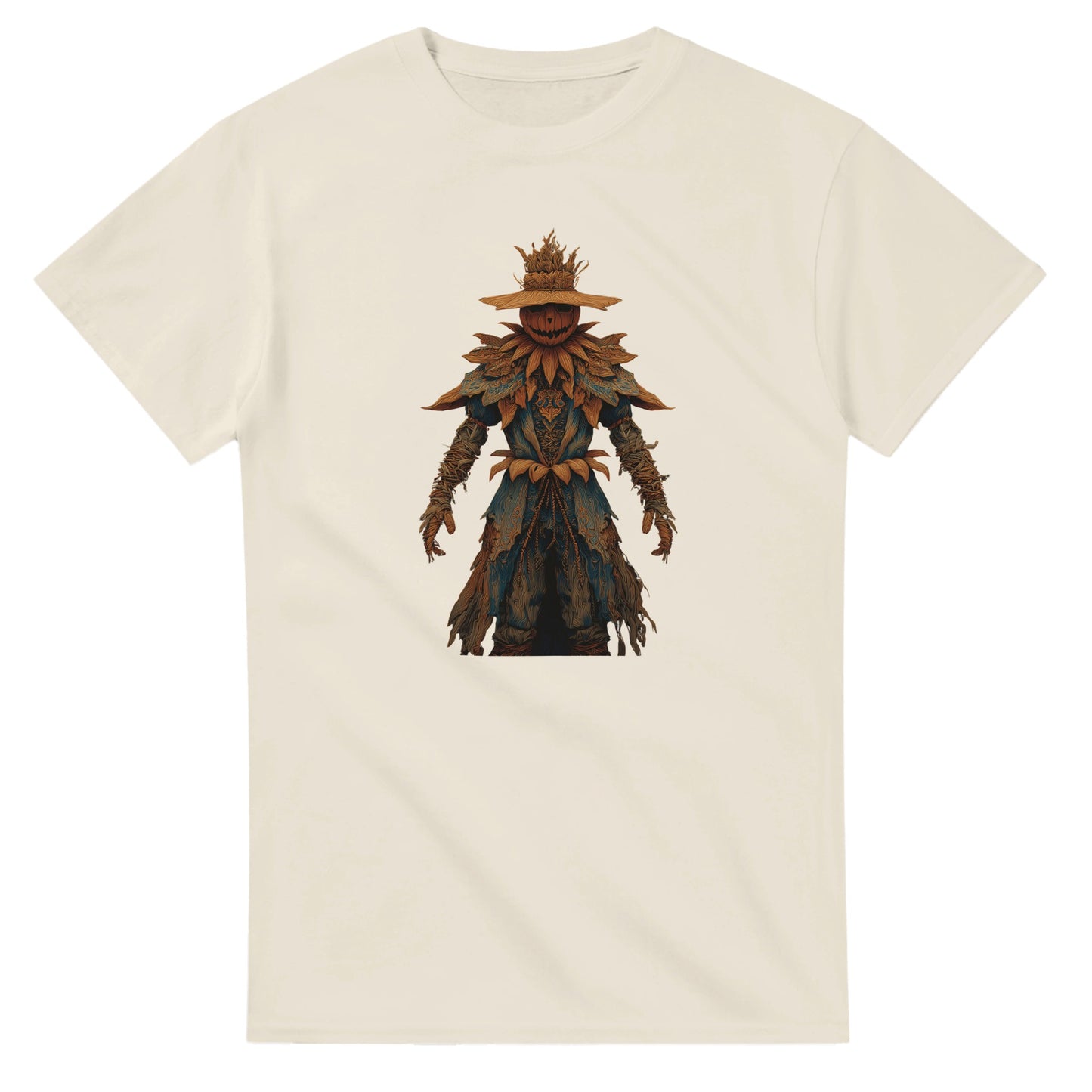 Haunted Harvest Scarecrow on a Heavyweight T-shirt