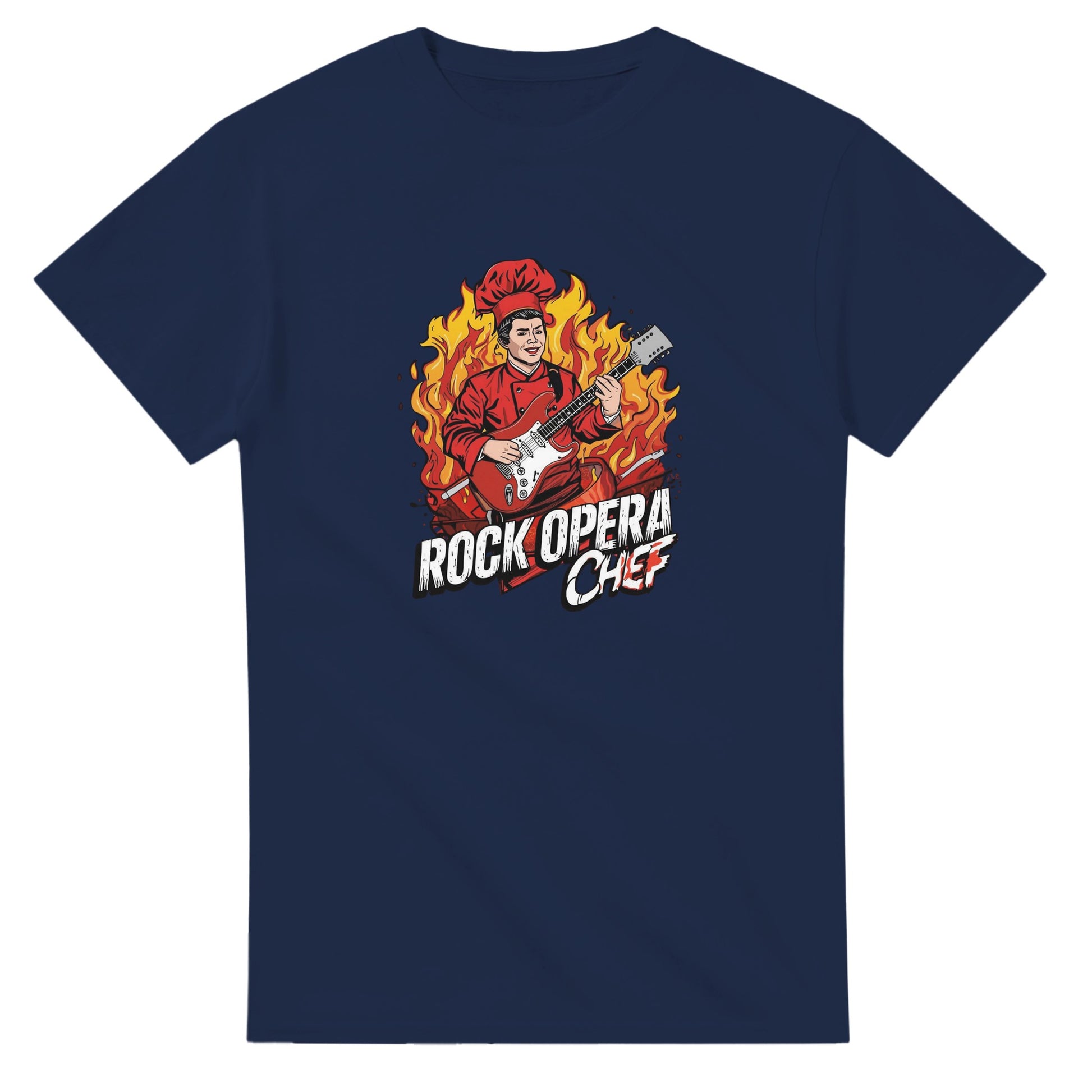 Rock Opera Chef graphic design on a Heavyweight T-shirt