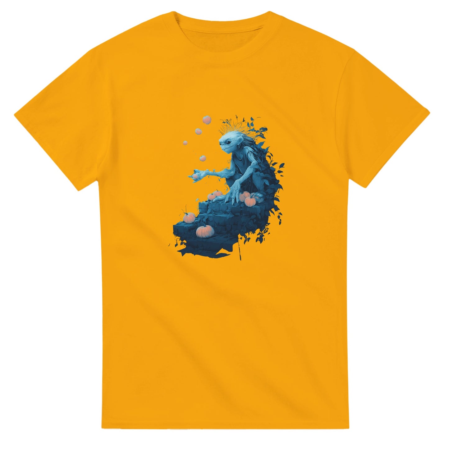 Mystical Pumpkin Harvester on a Heavyweight T-shirt