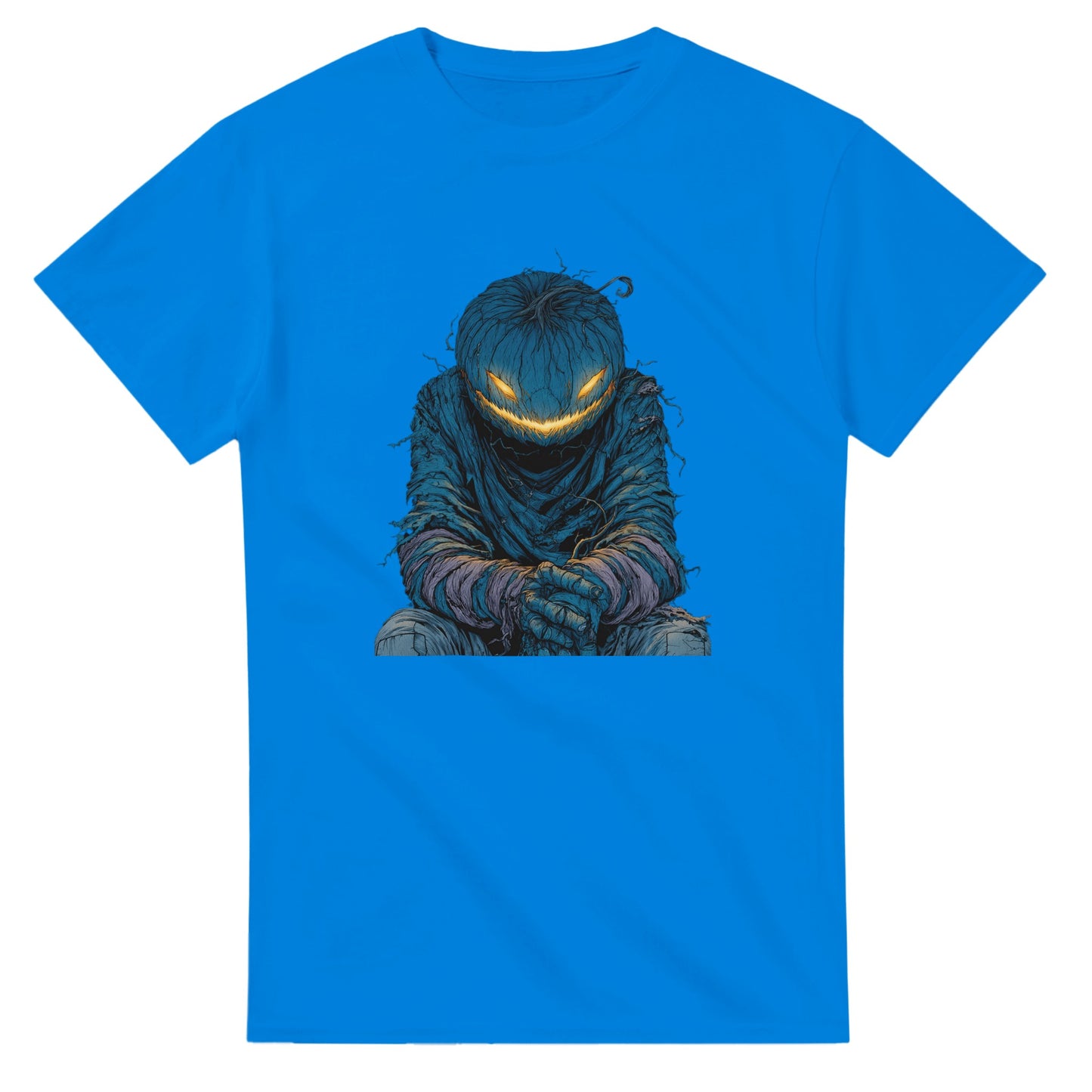 Midnight Jack-o'-Lantern on a Heavyweight T-shirt