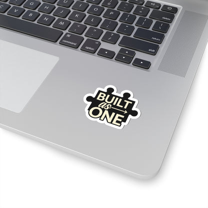 Built as One Puzzle Sticker for Laptop or Notebook