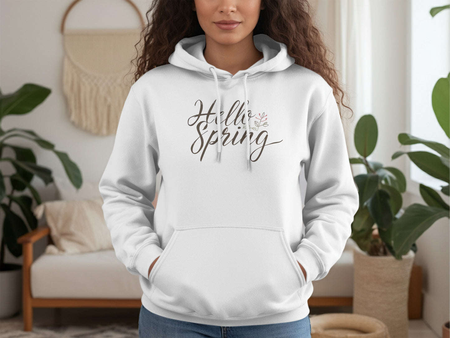 Hello Spring Hoodie Perfect for Seasonal Fashion