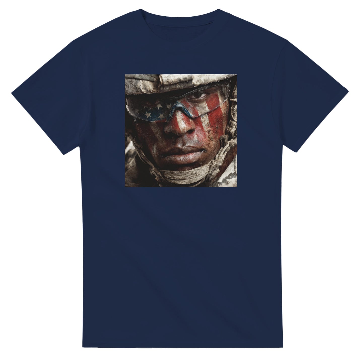 Patriotic Grit on a heavyweight t-shirt