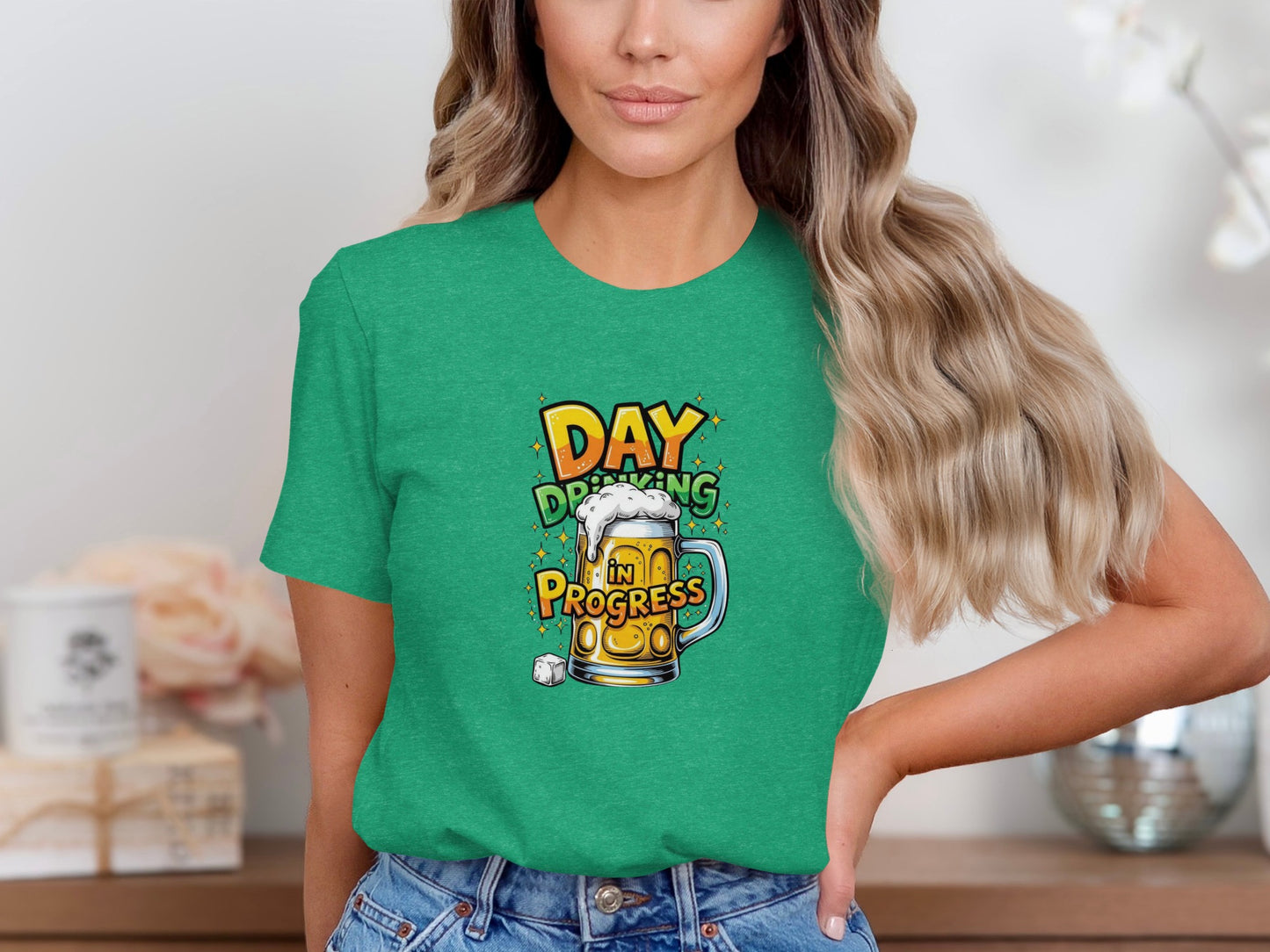 Day Drinking In Progress Graphic T-Shirt For Fun