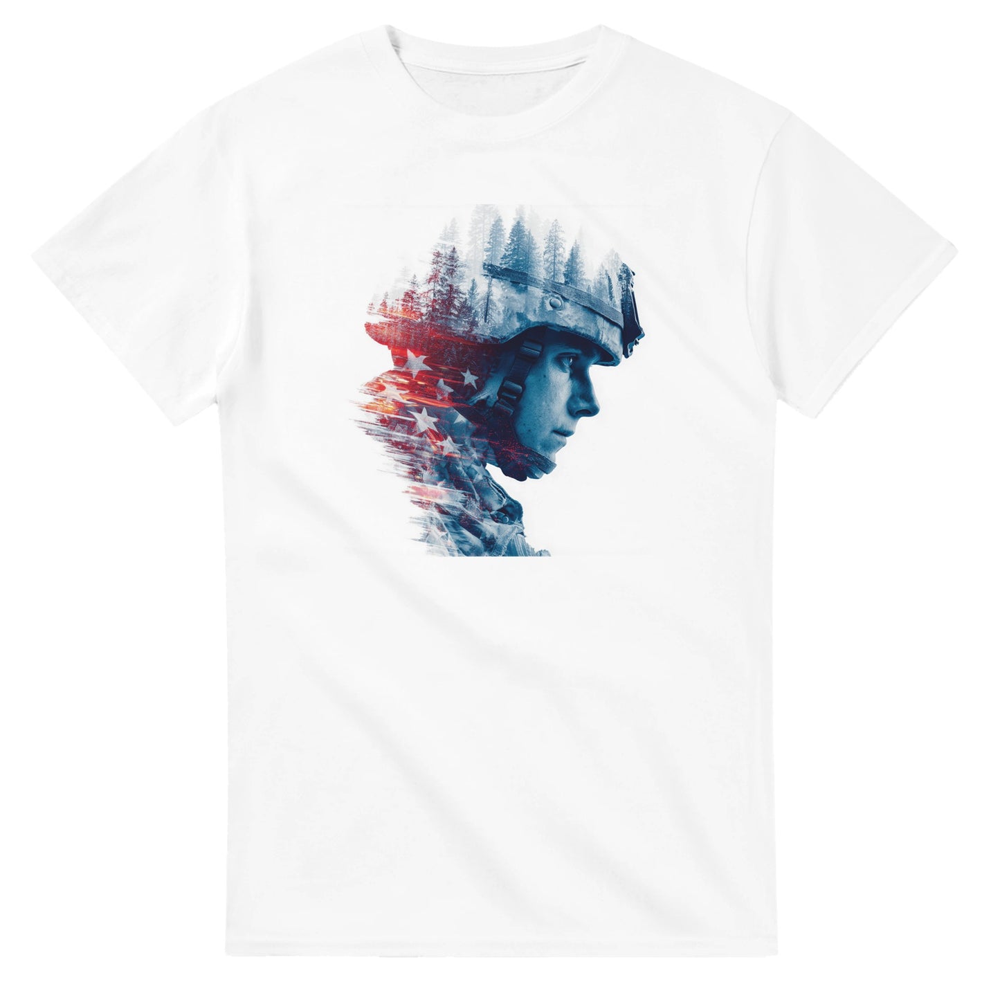Patriotic Forest Spirit on a heavyweight t-shirt