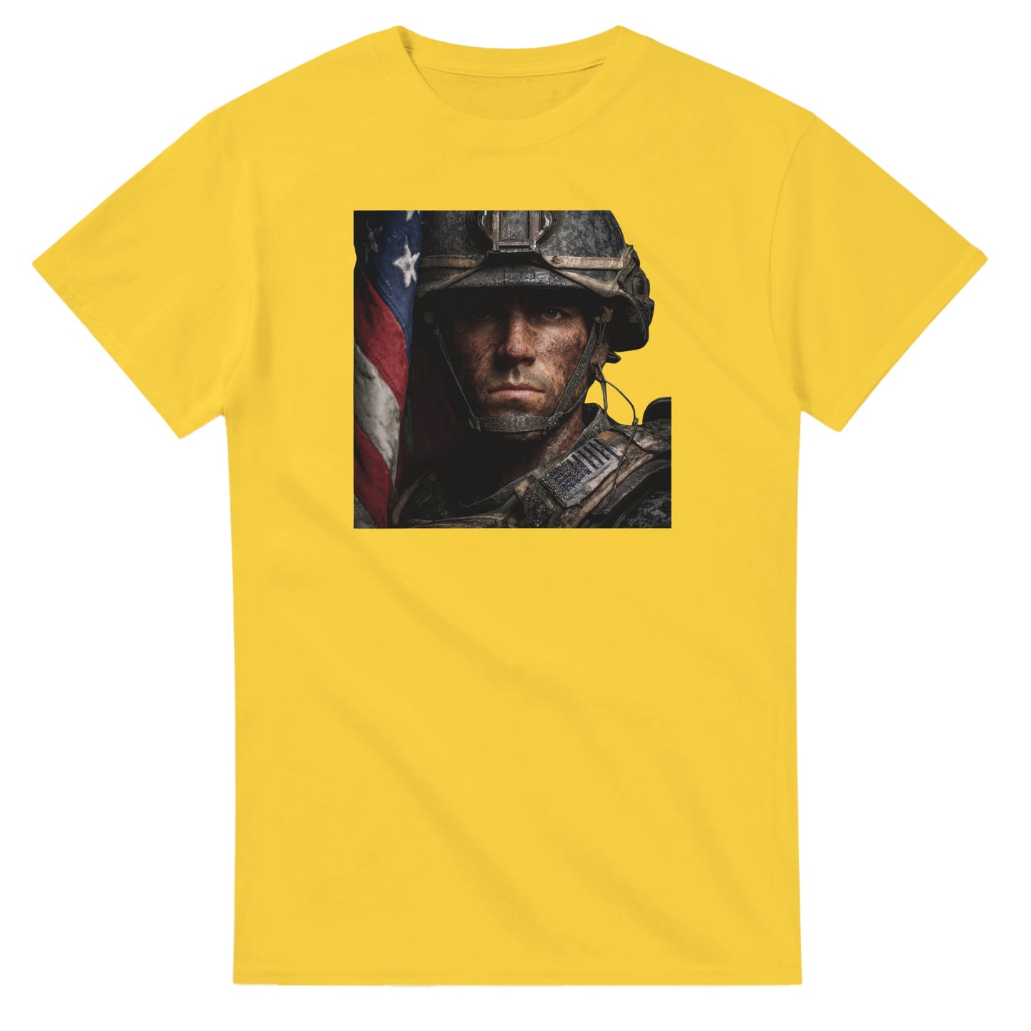 Patriotic Spirit Classic Fit on a heavyweight t-shirt