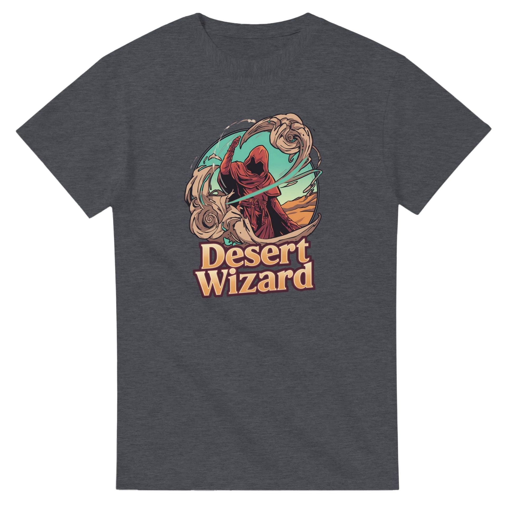 Mystic Desert Wizard graphic design on a Heavyweight T-shirt