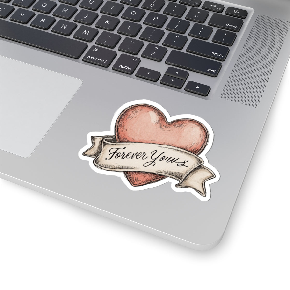 Forever Yours Heart Love Sticker for Laptops and More