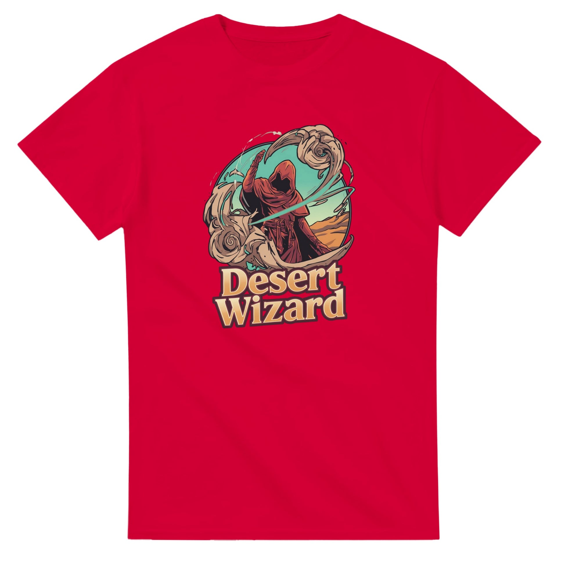 Mystic Desert Wizard graphic design on a Heavyweight T-shirt