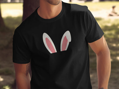 Cute Bunny Ears Black Shirt Graphic product type
t-shirt
shirt
tee
bunny ears
rabbit ears
peeking bunny
bunny graphic
animal ears
cartoon bunny
Easter
cute
fun
playful
animal lover
spring
black shirt
black tee
graphic tee
novelty shirt
unisex