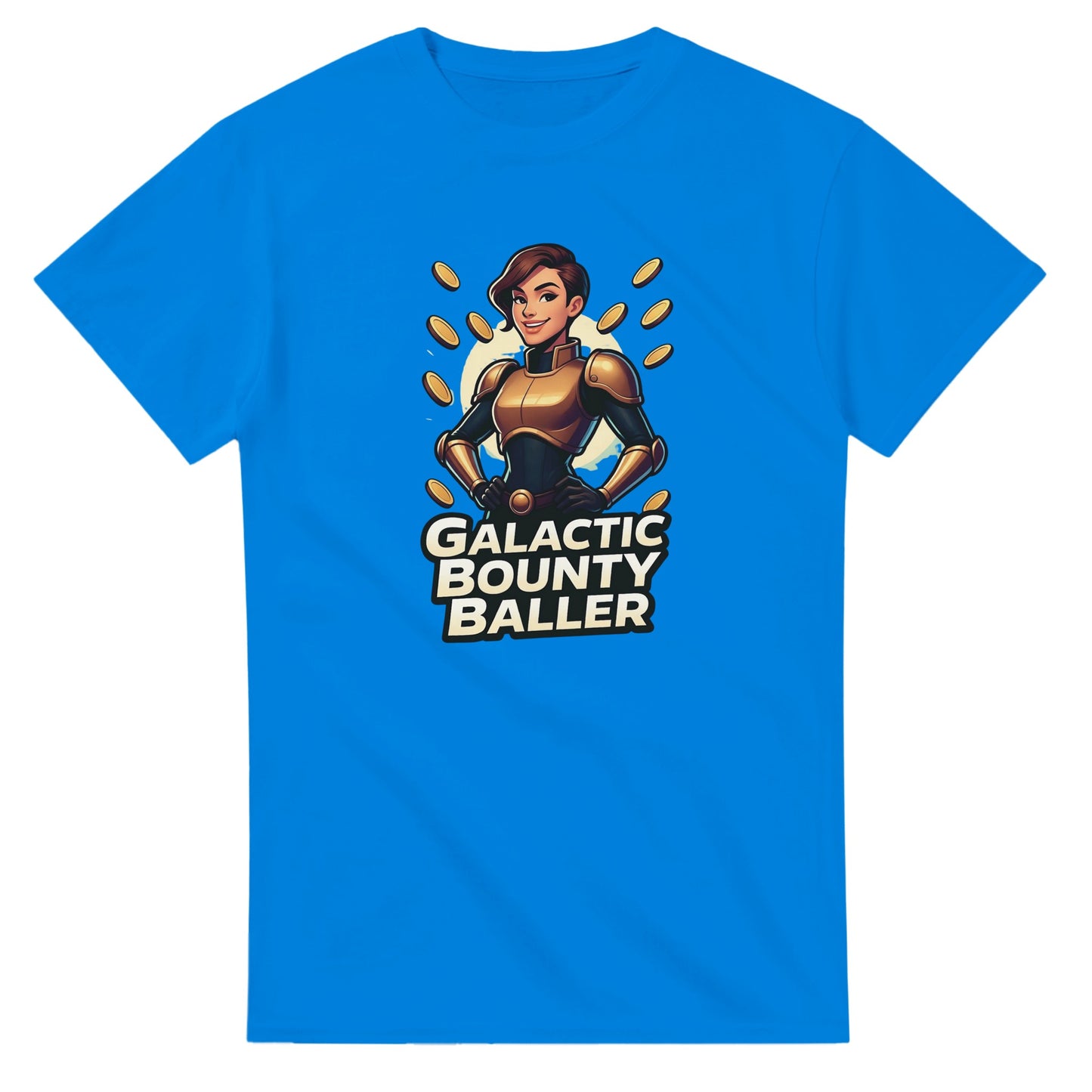 Galactic Bounty Baller graphic design on a Heavyweight T-shirt