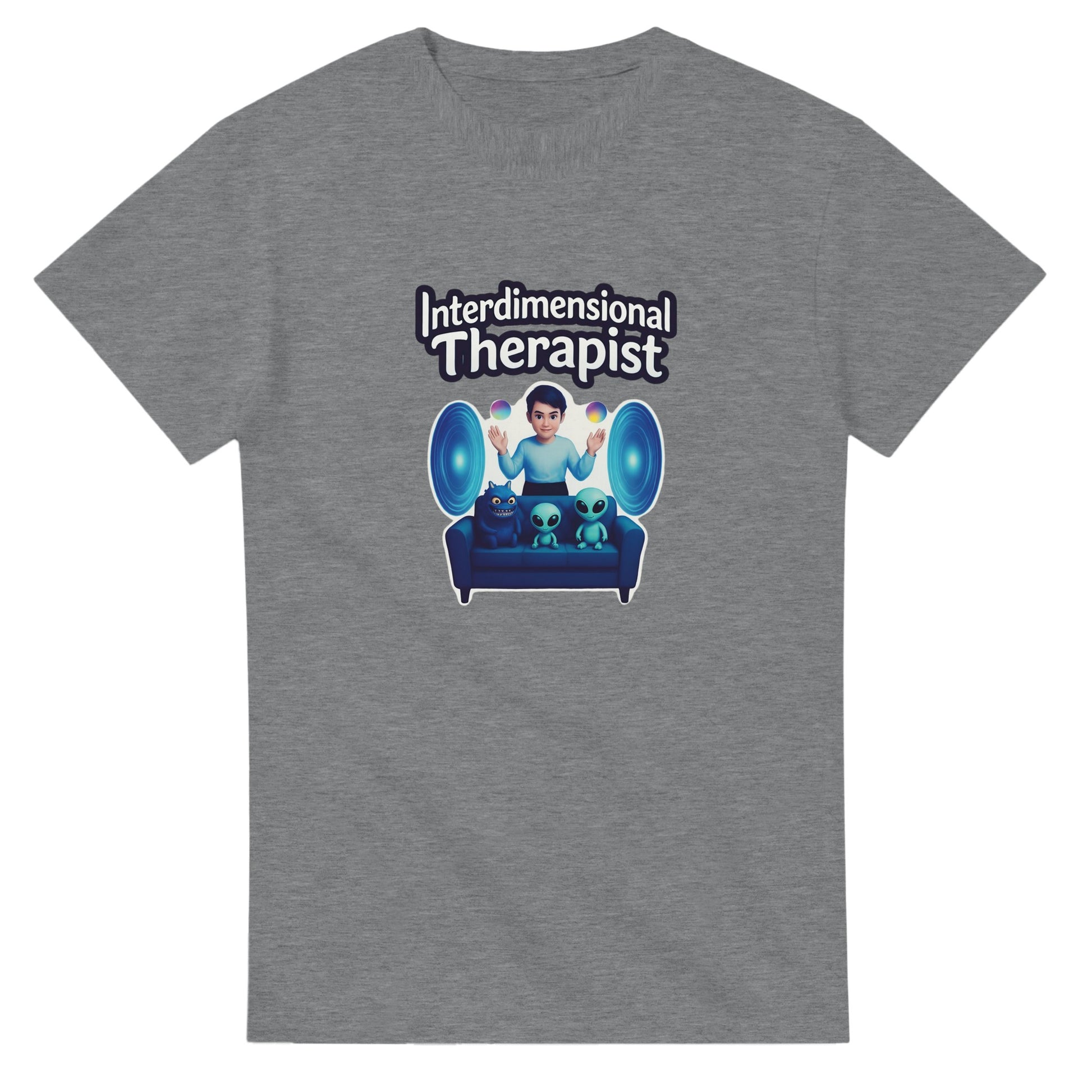 Interdimensional Therapist graphic design on a Heavyweight T-shirt
