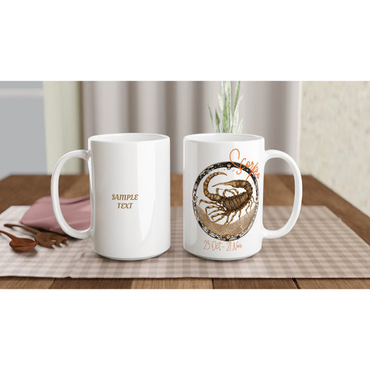 15oz ceramic mug scorpio sting personalized
