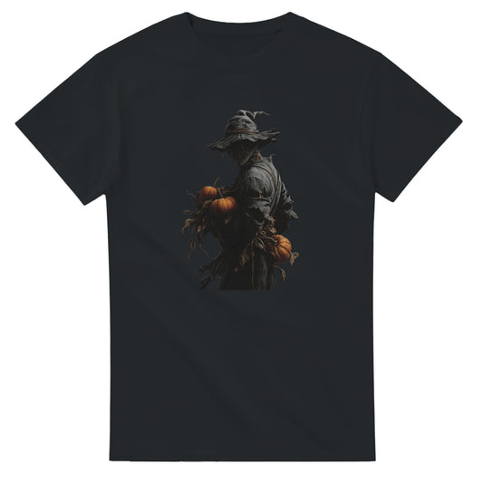 Spooky Pumpkin Scarecrow on a Heavyweight T-shirt