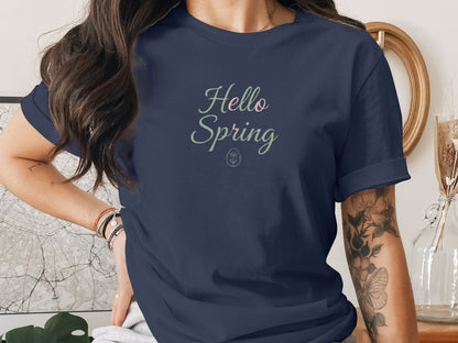 Hello Spring Graphic Tee for Seasonal Fashion