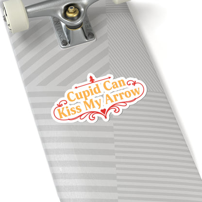 Cupid Can Kiss My Arrow Skateboard Deck Sticker