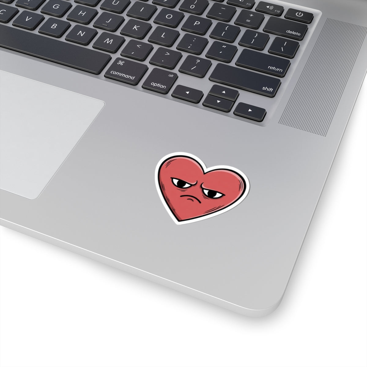 Grumpy Heart Laptop Sticker for Adding Personality