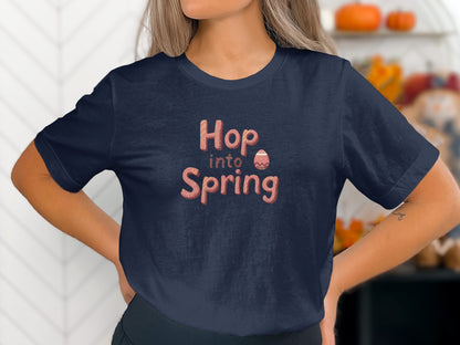 Hop into Spring Egg Graphic Crewneck T-Shirt product type