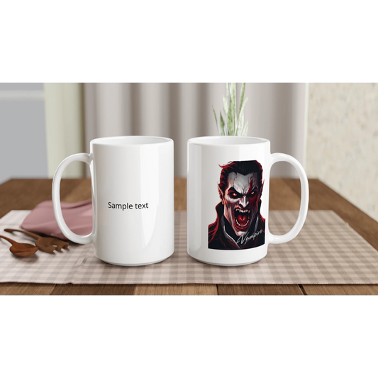 15oz ceramic mug vampire full face personalized