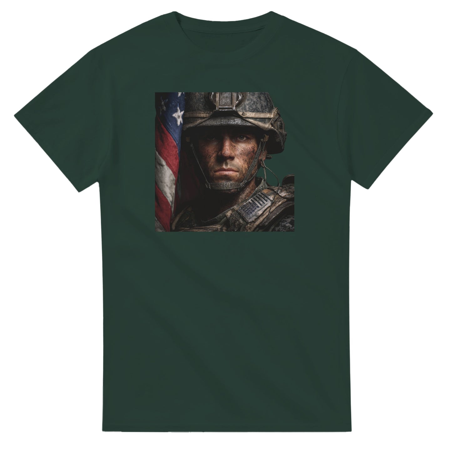 Patriotic Spirit Classic Fit on a heavyweight t-shirt