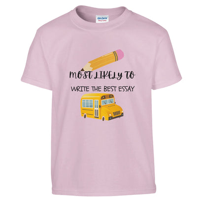 Most Likely To Write the Best Essay on a heavyweight T-Shirt