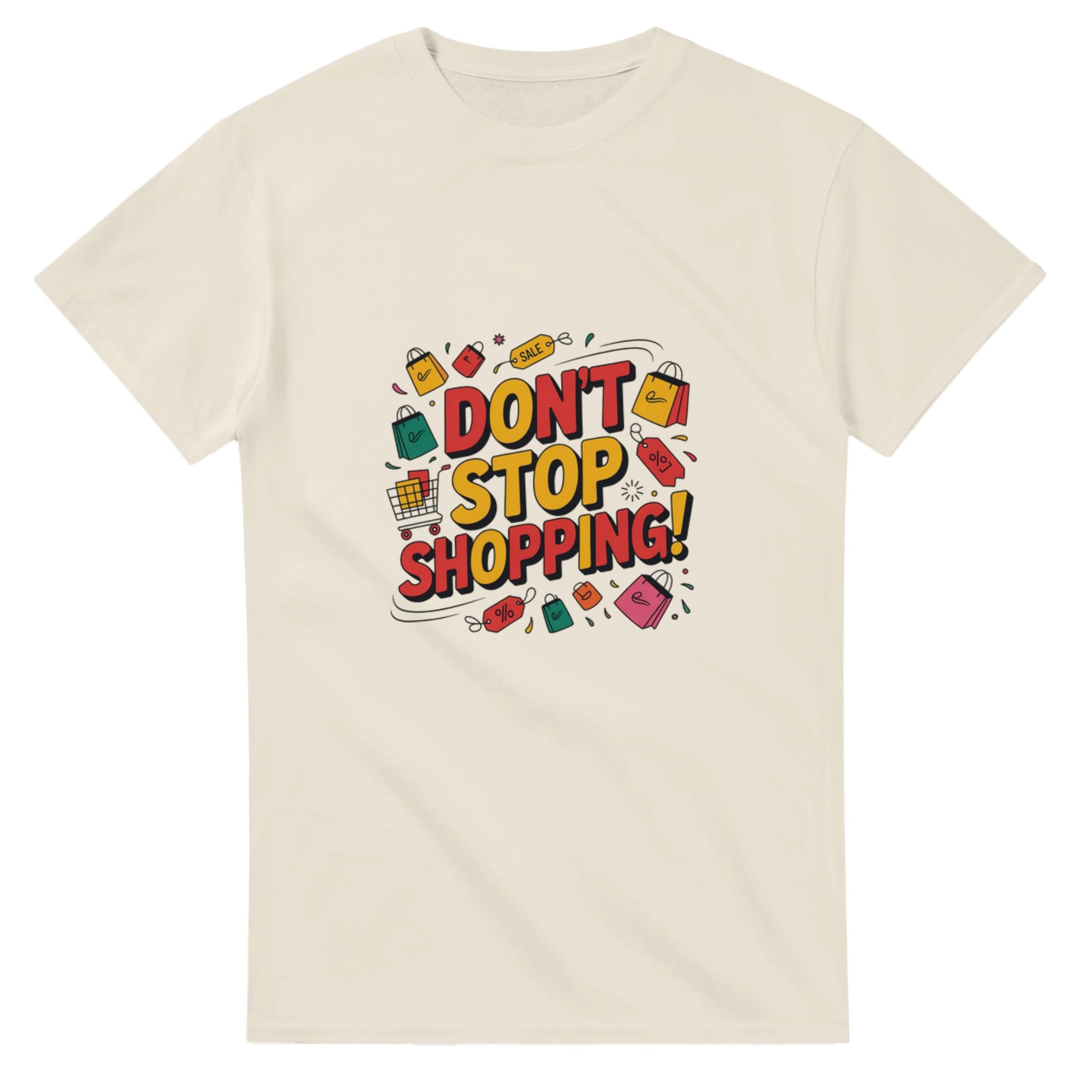Don’t Stop Shopping heavyweight t-shirt mockup
