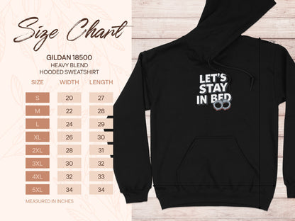Let's Stay in Bed Printed Hooded Sweatshirt Product