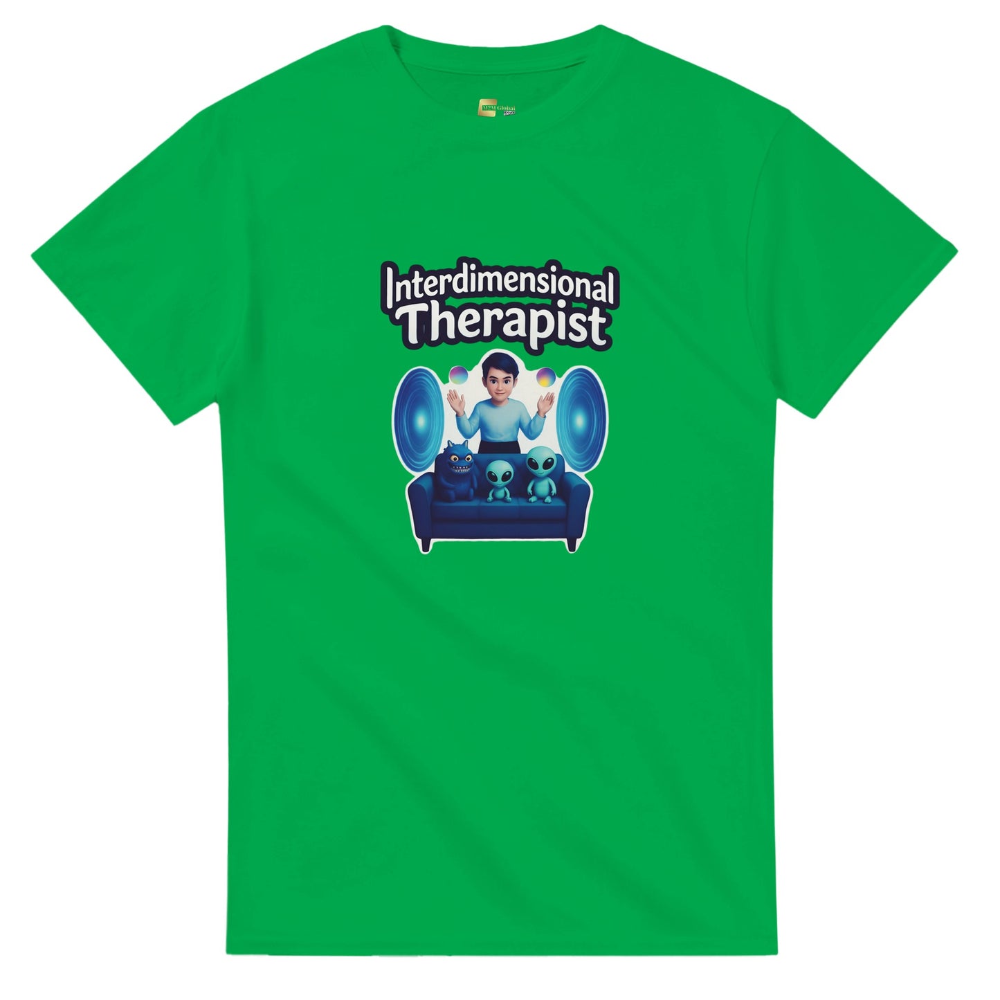 Interdimensional Therapist graphic design on a Heavyweight T-shirt