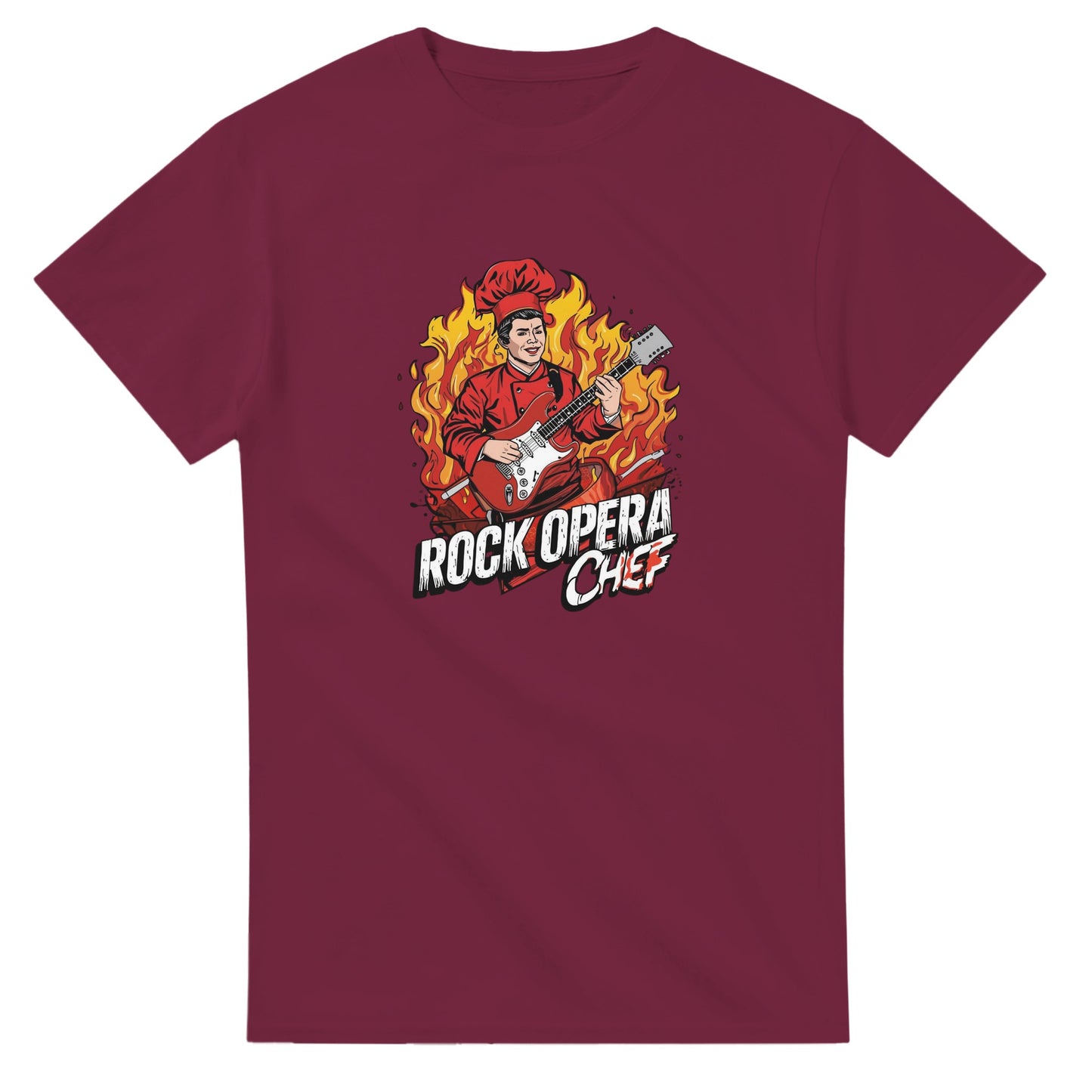 Rock Opera Chef graphic design on a Heavyweight T-shirt