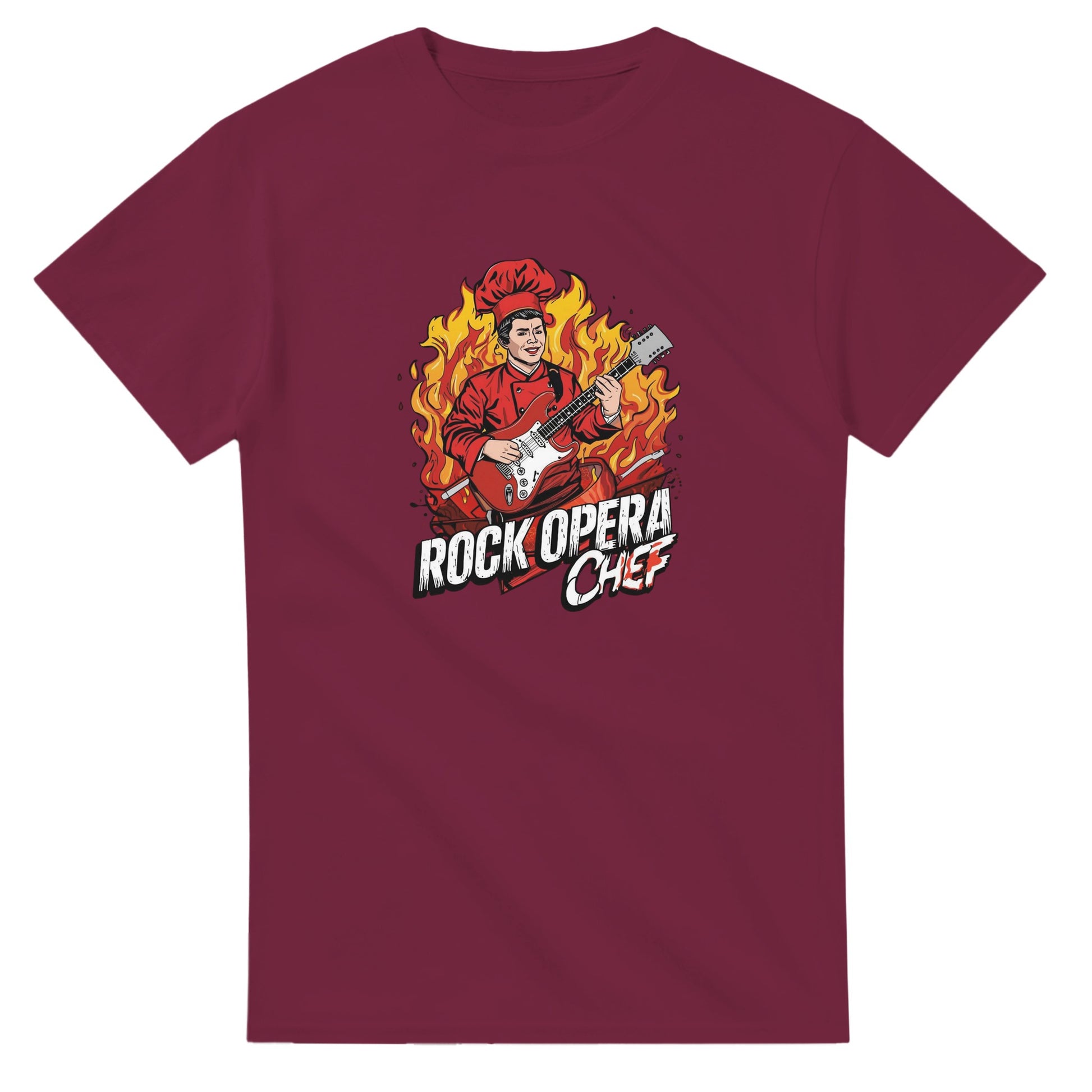 Rock Opera Chef graphic design on a Heavyweight T-shirt