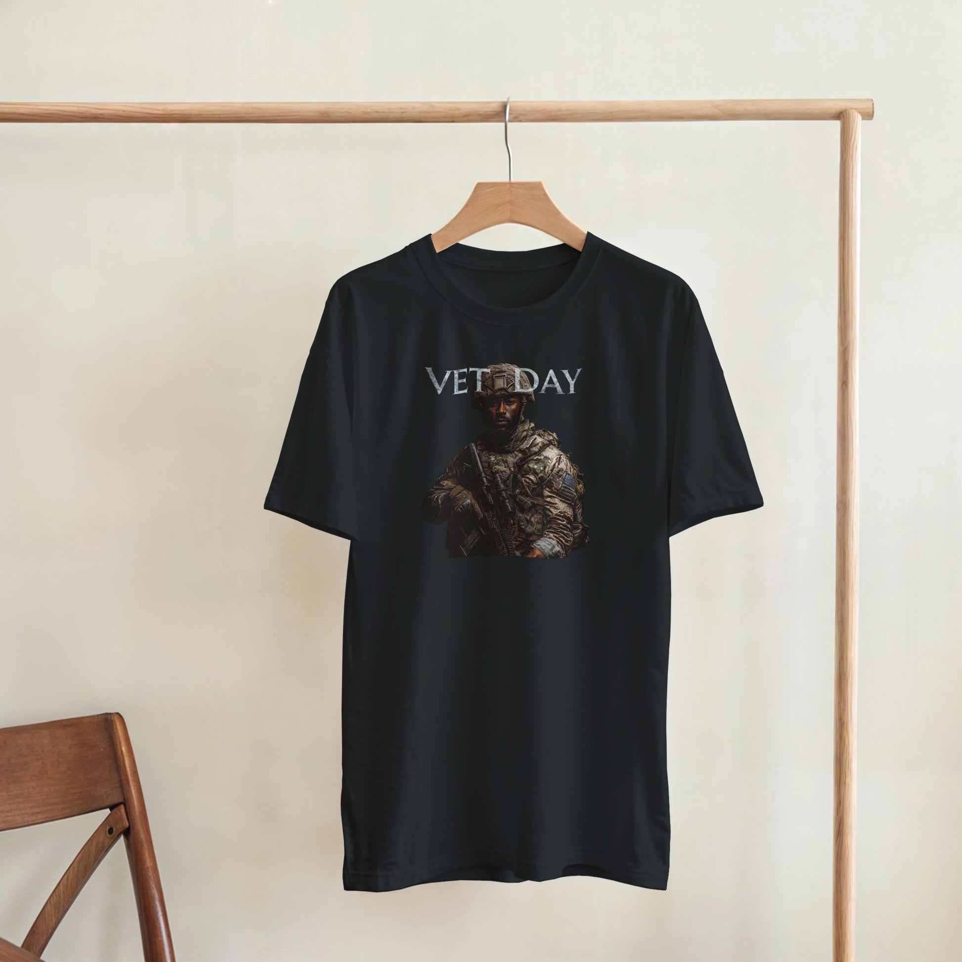 Vet Day Commemorative on a heavyweight t-shirt