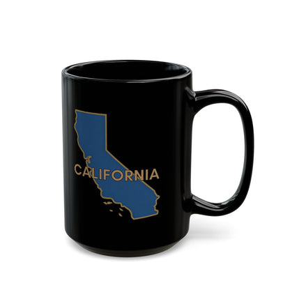 Black mug with "California State" text and logo.
