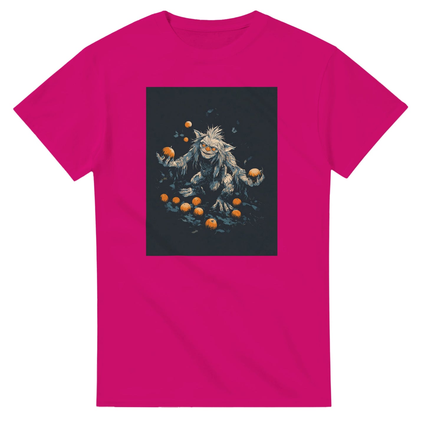 Mischievous Pumpkin Goblin on a Heavyweight T-shirt